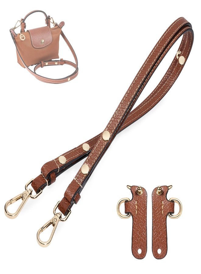 KOMHPS Leather Purse Strap Replacement, Three-speed Adjustment Handbag Crossbody Shoulder Strap Kit for XSmall Tote Bag Women - Image 1